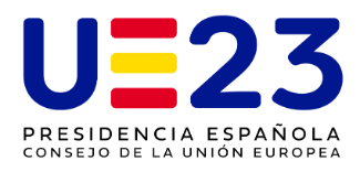 Acceso a la web de la Presidencia Española. Consejo de la Unión Europea