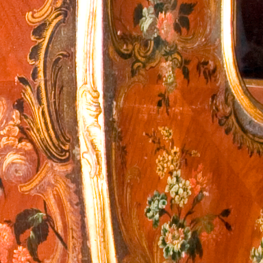 Detalle silla de manos del siglo XVIII