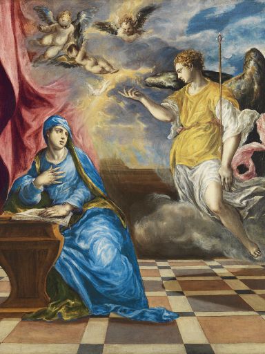 La Anunciación, 1576. Museo Thyssen-Bornemisza (Madrid)