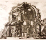 dibujo de la serie Vistas de Roma de Giambattista Piranesi